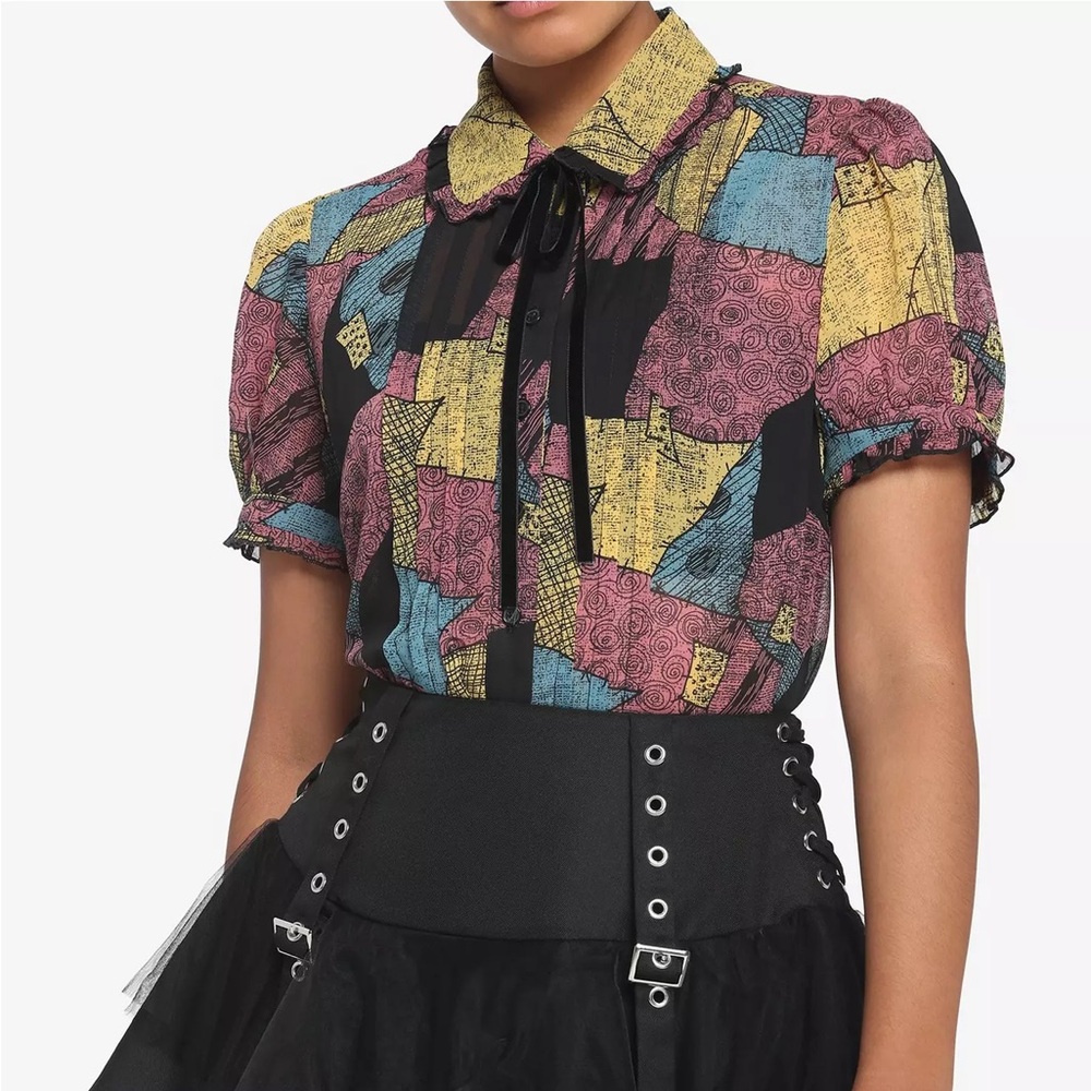 The Nightmare Before Christmas Sally Girls Woven Button-Up